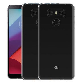 스톤스틸 LG G6 전용 투명 슬림 젤리 케이스 2개 + 꽈배기 키링증정 휴대폰