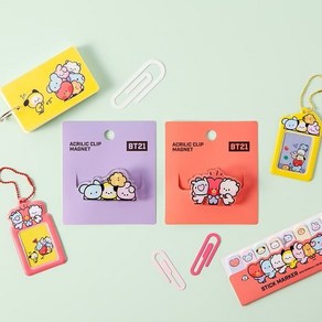 BT21 아크릴클립마그넷