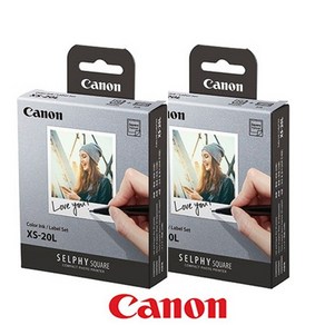 캐논 Canon 셀피 스퀘어 QX10 전용 인화지 캐논 XS-20L 20매X2팩 40매, XS-20L셀피스퀘어인화지20매