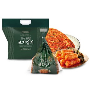 피코크 조선호텔 김치 포기김치 4kg 총각김치 1.5kg 알타리 아싹한, 없음, 1세트