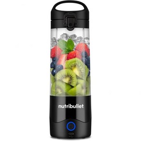 NutiBullet nutibullet 휴대용 믹서 475 ml BPA 프리 트라이탄 컵 4점 스테인레스 스틸 블레이드가 있는 미니 블렌더 다기능 USB C 충전기 15가지, EU_Black