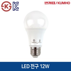 금호번개표 LED 전구 12W 인테리어벌브조명 E26, 1개