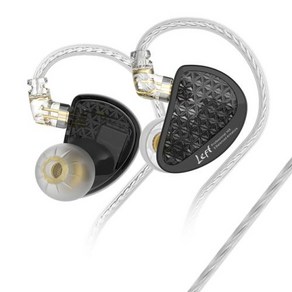 KZ AS16 Po HIFI 헤드폰 2PIN 분리식 케이블 마니아 와이드 오디오 음악 IEM 헤드폰 16BA 밸런스 허브 헤드폰 소음 감소 모션 헤드폰, Black No Mic