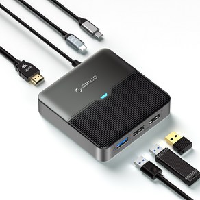 오리코 C타입 6in1 멀티포트 USB 허브 HDMI 4K 2.5G 이더넷 인터페이스