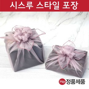 크리스탈 보자기 45cm(소) 시스루 경옥고 공진단상자 꿀단지 명절예단 답례품 포장 선물용 보자기