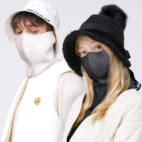 [AVAVE] 어베이브 올인원히트 스포츠 골프 방한 넥워머 마스크, 베이지 L, 1개