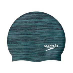 Speedo 남녀공용 성인용 수영 모자 실리콘 탄성체 블랙, 리믹스 세라믹, 1개