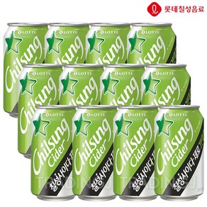 [트레이딩제이]롯데 칠성 사이다 제로 그린플럼 355ml 뚱캔 탄산 음료수 매실 업소 도매, 12개