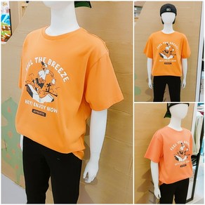 [소이주니어]논현점 22년여름신상 ** 시원한소재 ** 컬러가 예뻐요 ** 5부 엔조이 일러스트 티 ** 마네킹 13호 착용 **