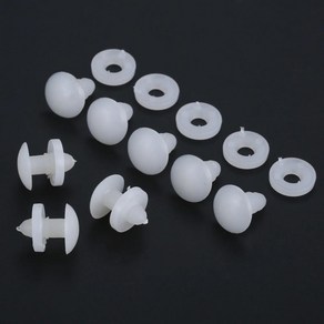 흰색 플라스틱 인형 와셔 조인트 목 팔 다리 봉제 테디 베어 공, 1개, 4.20 sets 15mm