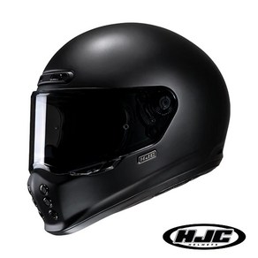 HJC V10 SOLID 솔리드 클래식 풀페이스 헬멧, M, SEMI FLAT BLACK/402004