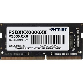 패트리엇 시그니처 DDR4 RAM 32GB (1X32GB) 3200MHz CL22 SODIMM 노트북/노트북 메모리 모듈 - PSD432G3202S