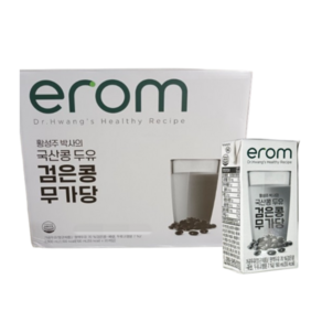 국산콩 두유 검은콩 설탕무첨가 무가당 임산부두유 190ml, 100개