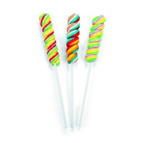 Mini Twisty Lollipops (Rainbow) Unicon Pops 미니 구불구불한 막대사탕(무지개) 유니콘 팝, 1개, 4.08kg