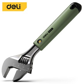 델리 툴즈 홈시리즈 몽키스패너 가정용 Adjustable wench 그린 HT1508L, 1개