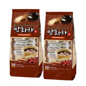 지노 쌍화차 50T (100T) 일회용 전통차 스틱 대추생강차, 15g, 100개, 2개, 50개입, 15g