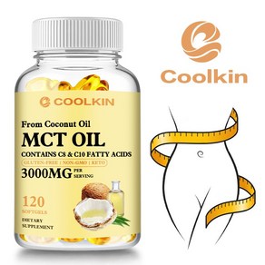 C8 및 C10 지방산 함유 COOLKIN MCT 오일 뇌 및 체중 감소를 위한 3000mg - Non-GMO