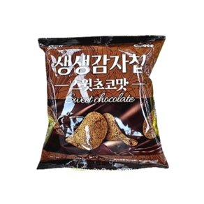 해태 가루비 생생감자칩 스윗초코맛 신상과자 (초콜릿 증정), 10개, 90g