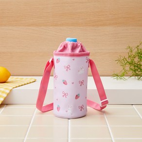 [모던하우스 인천점] 500ML 생수가 쏙 들어가는 물병주머니 리본래빗 -[KI0825002], 1개, 사진참조