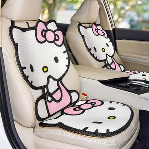 ladyfirst Hellokitty 입체 자동차 쿠션 사계 유니버설 싱글 시트 만화 귀여운 여름 인터넷 연예인 시트 커버 패브릭 여성