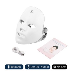[빠른배송]LED 마스크 피부미용 재생 주름개선 탄력 리프팅 톤업 미백 기미 가정용 홈케어, 400mAh