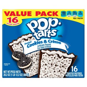 켈로그 팝타르트 프로스트 ﻿쿠키 앤 크림 맛 16개입 Pop-Tarts Frosted Cookies & Creme Pastries - 16ct