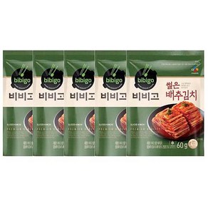 비비고 썰은 배추김치, 60g, 5개