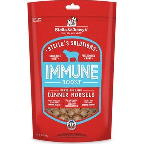 Stella Chewys Stellas Solutions Immune Boost Feeze-Died Raw Gass-Fed Lamb Dinne Mosels Dog Food 13-oz bag, 368g, 1개