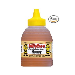 빌리 비 캐내디언 클로버 허니 453g 6병 / Billy Bee Pue Canadian Clove Honey 16 oz (Pack of 6), 6개