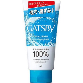 맨담 mandom GATSBY 갯츠비 페이셜 워시 딥 클리닝 스크럽 [130g] 남성용 세안제, 단일, 1개, 130g