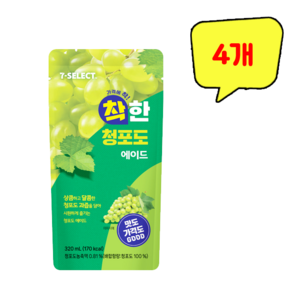 동서웰빙 착한 청포도에이드 파우치음료, 4개, 320ml