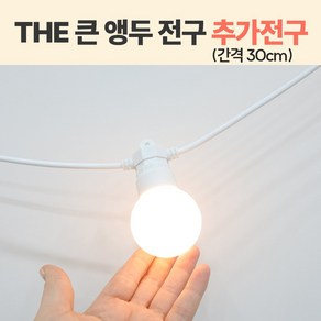 LED THE 큰 앵두 전구 6M20구 (추가전구), 화이트 줄, 화이트 캡, 1개