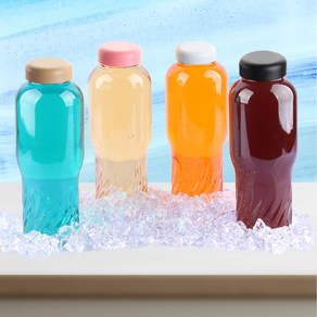 [물병공장] 페트(PET) 카페메가 보틀 /1000ml/대용량 보틀/아이스겸용/투명보틀, 아이보리, 1개