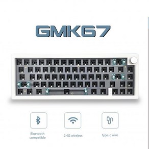 65 개스킷 블루투스 2.4G 무선 핫 스왑 가능 맞춤형 기계식 키보드 키트 RGB 백라이트 GMK67