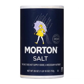 Moton Table Salt All-Pupose Non-Iodized Salt fo Moton Table Salt 요리 조미료 베이킹용 다용도 비요오드 첨가 소금, 737g, 1개