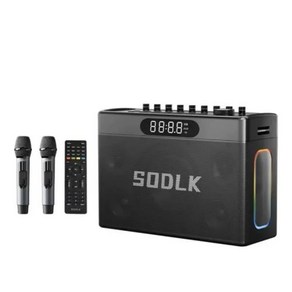 노래방 기계 블루투스 마이크 휴대용 SODLK 고출력 스피커 홈 무선 TWS 서브우퍼 야외 라이브 방송 사운드 카드 300W, SODLK S1127 Plus