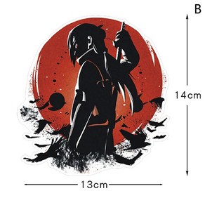 사무라이 전사 자동차 부속품 스티커 긁힘 방지 선스크린 장식 캠, 1개, 4.B