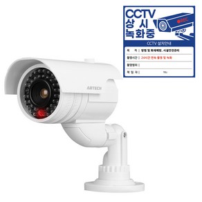 다감컴퍼니 모형 CCTV 가짜 CCTV 최고급형 방수 적외선(IR) 카메라, 화이트, 1개