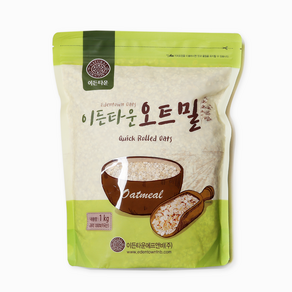 이든 오트밀 퀵롤드오츠 1kg 귀리100% 식사대용 다이어트바 에너지바 쿠키 베이킹, 1개