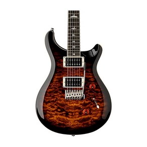 PRS SE Custom 24 Quilted Carved Top With Ebony Fingerboard Electric Guitar Black Gold Sunburst