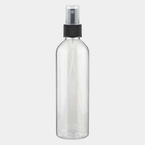 블랙캡 스프레이용기 투명 250ml 플라스틱 미스트 향수공병 화장품 소분병 여행 휴대품 DIY, 1개