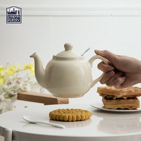 정품 런던포터리 티포트 600ml 1200ml 250ml 머그잔 London Pottey Tea pot Famhouse 크림 영국브랜드 신혼부부선물 집들이 선물, 크림600ml 티포트, 1개