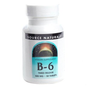 Souce Natuals 비타민 B-6 50mg, 1개, 50정