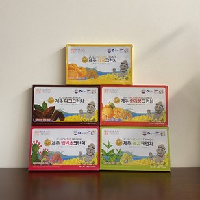 푸른제주 크런치 5가지맛 X 10BOX (한라봉 감귤 백년초 녹차 다크 크런치), 300개, 6g