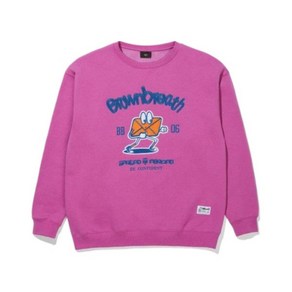 국내매장제품 BROWNBREATH 브라운브레스 맨투맨 ABROAD CREWNECK - PURPLE 321381