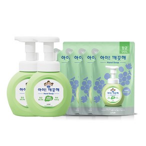 [라이온코리아] 아이깨끗해 용기 250ml 2개+리필 200ml 4개, 상세 설명 참조, 1개