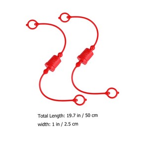 커넥터 먼지 보호 캡 호스 마개 플러그 커버 2 세트 더스트 캡 유압 커플러 플라스틱 유압 퀵 커넥트 커버, 02 50X2.5X2.5CM