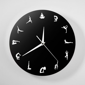 요가 패션 장식 벽시계 거실 침실 창의 장식 벽 시계 Wall Clock 공장 직판, 흰색 일반 포인터 XZ105