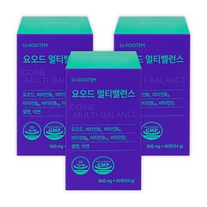 닥터루템 갑상선 요오드 아이오딘 멀티비타민 영양제 멀티밸런스, 3개, 60정