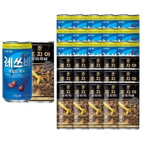 롯데칠성음료 캔커피 반반세트 레쓰비 조지아 175ml 2종, 30개